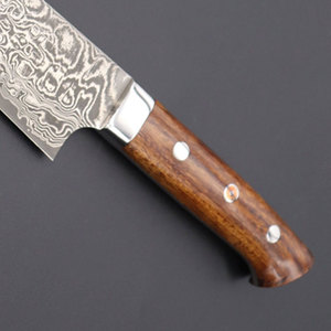 Couteau de Chef Professionnel Fait Main Écologique en Acier Damas, Outil de Cuisine à Lame Robuste, Compatible Lave-Vaisselle, Idéal pour l'Extérieur - Product Image 6