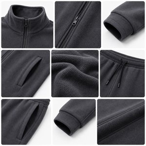 <b>Slim</b> <b>fit</b> fleece suit is a premium quality stylish tracksuit for men featuring soft breathable fabric and modern athletic design - Product Image 6