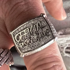 Anillo de Lujo con Letra P de Moissanita, Chapado en Plata de Ley, Estilo Hip Hop para Hombre, Joyería de Moda - Product Image 6