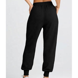 Pantalones Deportivos Casuales de Mujer, Largos, Holgados, con Bolsillos, Cintura Elástica, Color Negro Personalizado, Estilo Otoñal - Product Image 6
