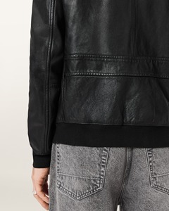 Blouson en cuir personnalisé pour homme, modèle Morten |   Cuir de chèvre véritable |   Fabricant de Marques Privées OEM - Product Image 6