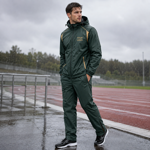 Chaqueta Deportiva Impermeable con Capucha Unisex, Combinación de Colores Personalizada, Diseño de Paneles con Mangas Raglán, Tejido Cortavientos Softshell Ecológico - Product Image 6
