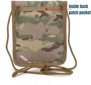 Bolsa de Cuello para Pasaporte de Viaje con Múltiples Bolsillos, Bloqueo RFID, Organizador de Documentos Cruzado, Cartera de Seguridad - Product Image 4