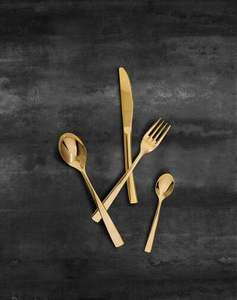 Ensemble de couverts en or de marque privée, vaisselle haut de gamme pour hôtels et restaurants, fabrication en usine - Product Image 6