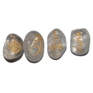 สลักสีเขียว Aventurine Orgone เกลือกกลิ้งหิน - Product Image 3