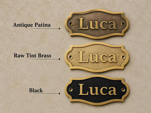 Brass <b>Name</b> <b>Plate</b> Antique Look Design Custom Size or Signs Good Finishing <b>Plate</b> Original Solid Brass - Product Image 4