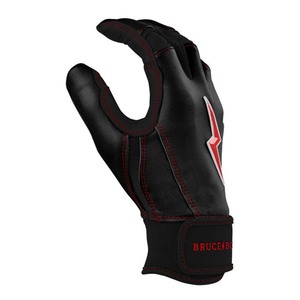 Custom Bruce Bolt Inspired Cabretta Leather Baseball Batting Gloves <b>Chrome</b> Series Long Cuff Wrist Support <b>Hook</b> Loop Marajdin - Product Image 2