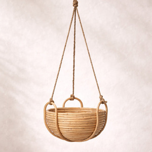 <b>Plants</b> <b>basket</b> rattan greenery holder <b>baskets</b> handcrafted hanging planter garden decoration - Product Image 5