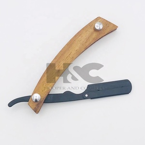 Top selling Wood Handle <b>Razors</b> High quality Wooden Handle <b>straight</b> <b>Razor</b> Replaceable Blade Shaving <b>Razor</b> With Custom Logo - Product Image 3