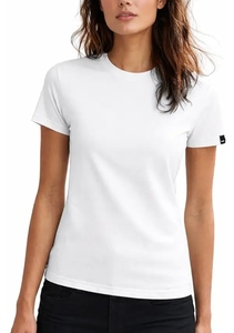 Camiseta de verano para mujer, manga corta, corte ajustado, top corto para adolescentes y mujeres, de alta calidad, estilo básico pero con un aspecto elegante. - Product Image 4