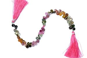 Perles de tourmaline naturelle à facettes en forme de poire, 5x7mm, 8 pouces, pour la fabrication de bijoux - Product Image 3