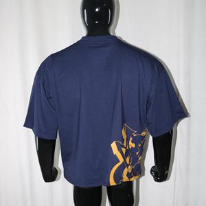T-shirt streetwear bleu marine, poids lourd 300 GSM, 100% coton, impression sérigraphique, tailles américaines, impression intégrale, URBAN PRODUCTION - Product Image 5