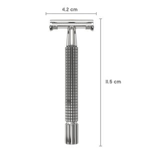 Rasoir de sécurité classique à double tranchant avec manche en acier inoxydable de haute qualité pour barbier - Product Image 3
