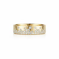 Bague de fiançailles empilable en or massif 9K 10K 14K 18K avec diamants de laboratoire taille ronde, couleur DEF, clarté VS VVS, certifiés IGI