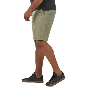 Men's Olive Green Cotton Canvas Bermuda <b>Shorts</b> with Pockets Button Fly Casual Style Mid Waist <b>Quick</b> <b>Dry</b> Vintage - Product Image 4