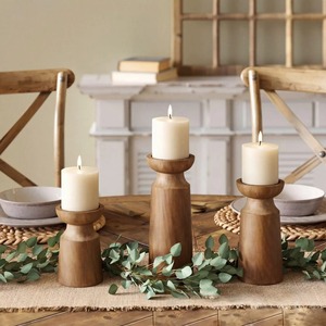 Wooden <b>Candle</b> Holders Natural <b>Pine</b> <b>Candle</b> Holder Suitable for <b>Candles</b> Table Top Decorations Wooden Candlesticks - Product Image 4