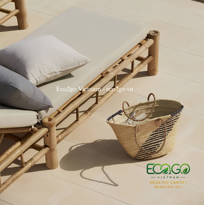 Chaise longue en bambou naturel pour l'extérieur, lit de soleil pour jardin, bord de piscine, plage, hôtel, patio et loisirs Eco2go Vietnam - Product Image 5