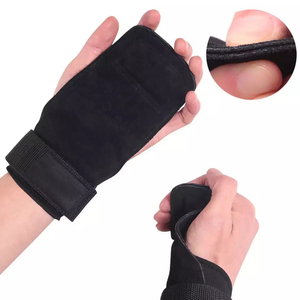 Poignées de paume réglables en néoprène sans doigts pour l'exercice avec sangle de maintien sécurisée, qualité OEM supérieure - Product Image 1