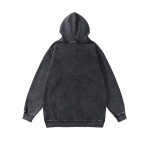 Sudadera con Capucha de Alta Calidad, Lavado Ácido Personalizado, 100% Algodón, Hombros Caídos, Logotipos Impresos, Unisex, OEM - Product Image 2