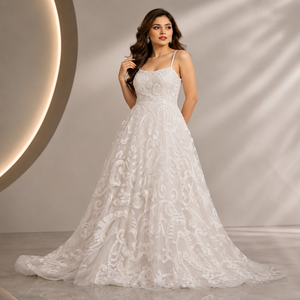 Luxury <b>White</b> Embroidered Ball Gown for Women Elegant Princess Wedding Dress Sleeveless Formal Bridal Reception <b>Maxi</b> Evening - Product Image 2
