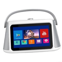 Haut-parleur intelligent P10 avec écran, Wi-Fi, portable, karaoké, lecteur vidéo et musical, son puissant, pour la maison, les fêtes et l'extérieur