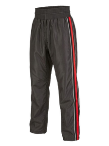 Men's Black Sweatpants Blue Side Stripe Geometric Print Elastic Waist Casual Wear Breathable Woven Polyester Pants Summer Style - Product Image 3