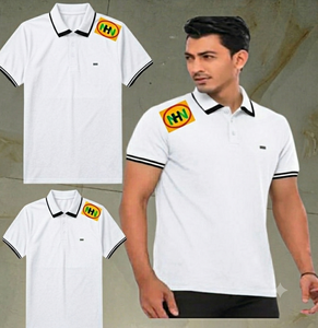 เสื้อเชิ้ตแขนสั้นผู้ชายลายจุด ผ้าฝ้ายอ๊อกซ์ฟอร์ด ระบายอากาศได้ดี ไม่เป็นขุย แห้งเร็ว มีโลโก้ด้านหน้า - Product Image 2