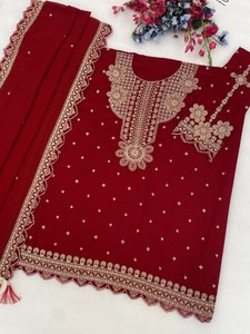 Salwar Kameez pakistanais traditionnel en georgette pour l'Aïd, les mariages et les occasions de fête - Product Image 6