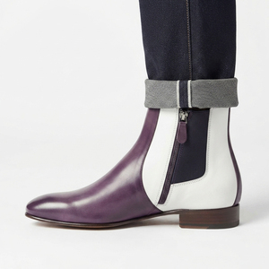 Botas de Tobillo de Cuero Genuino para Hombre al por Mayor, Botas de Tobillo de Cuero para Hombre con Cremallera Lateral, Botas de Tobillo de Cuero para Hombre para Invierno - Product Image 4