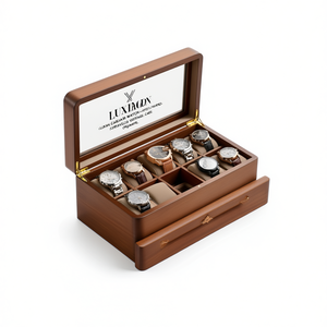 Caja de Reloj de Madera de Lujo con Logotipo Personalizado - Estuche de Almacenamiento de Relojes al por Mayor para Organizadores de Joyas - Product Image 1
