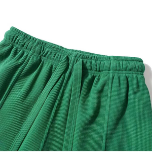 Pantalones Cortos Unisex de Textura Waffle, Corte Holgado Informal, Transpirables, Ecológicos, Anti-UV, Cintura Elástica con Cordón Ajustable para Verano - Product Image 4