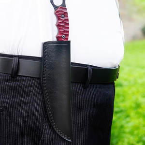 Funda de Cuero Tradicional para Cuchillo, Hecha a Mano, de Piel de Vaca, para Camping, Caza y Bushcraft - Product Image 3
