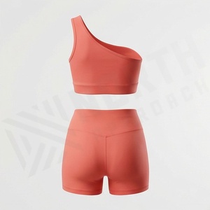 Latest Fresh Design Women Yoga Set Fitness <b>Bra</b> Leggings With Elastic Waist <b>Closure</b> Customized Color Custom Logo Activewear - Product Image 2