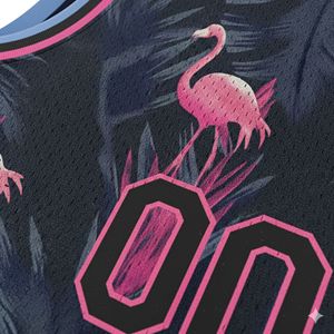Dernier design : Débardeur de basketball pour femme à imprimé flamant rose tropical, personnalisable avec nom et numéro, gilet athlétique - Product Image 5