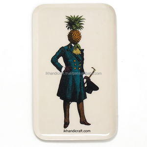 Plateau à bibelots rectangulaire moderne en métal de haute qualité, à motif damier, Artishow, émail transparent, multifonctionnel, suspendable et mobile, Ramadan - Product Image 3