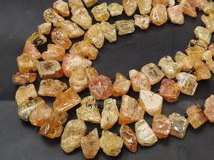 Topaze Impériale Orange Polie, Tranches Brutes, Pépites, Fil de 8 Pouces, Longueur d'environ 5-14 MM, pour la Fabrication de Bijoux, Pierre Naturelle - Product Image 3