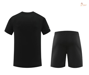 Ensemble de survêtements de sport coupe-vent pour hommes, collection automne, vente en gros, personnalisable avec LOGO, t-shirt et short, pour la gym, la course et l'entraînement - Product Image 2