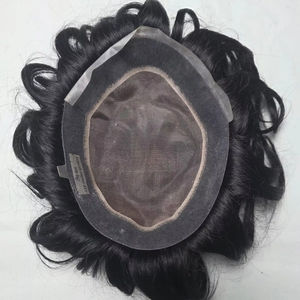 Perruque toupet en cheveux humains mono de qualité supérieure, origine Taz Hair Autriche, style Bangladesh, avec des ondulations naturelles et profondes - Product Image 1