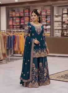 Conjunto de Salwar Kameez Morado Bordado para Mujer con Dupatta |   Traje Étnico Indio para Bodas y Fiestas, NUEVO DISEÑO - Product Image 6