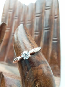 Forme ronde laboratoire cultivé bijoux fins 925 argent massif or vvs Moissanite diamant bague de fiançailles bague de mariage - Product Image 6