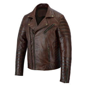 <b>Mens</b> <b>Leather</b> <b>Jacket</b> Premium Vintage Genuine <b>Leather</b> Classic Timeless Fashion Everyday Winter Outerwear - Product Image 2