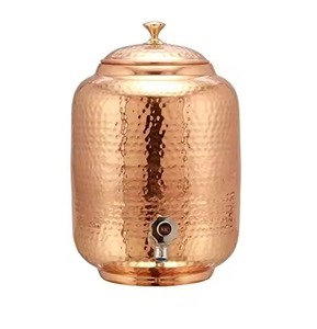 Designer <b>Copper</b> Water Dispenser Water Container with Tap Perfect for Kitchen Dining <b>Table</b> and Event Hosting Use - Product Image 3