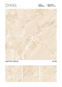 Azulejos de Porcelana Premium con Acabado Mate, 600X600MM 24X24, Azulejos de Cerámica Vitrificados para Piso, para Sala de Estar, Cocina, Baño, Interior - Product Image 5