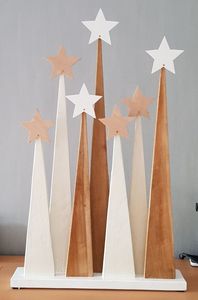 Handcrafted Wooden <b>Christmas</b> Tree Ornament Rustic Natural Wood Holiday Decoration for <b>Christmas</b> Table <b>Centerpiece</b> Home Office - Product Image 5