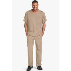 <b>Scrubs</b> Uniforms Sets Stand Collar Short Sleeve Custom Made High Quality Medical <b>Scrubs</b> Set Women Knitted Spandex <b>Plus</b> <b>Size</b> 3XL - Product Image 1