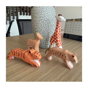 Handmade Wooden Animal Chip Art Play Figures Wooden Animal Mushroom <b>Toy</b> with Eco-Friendly Style - Product Image 3
