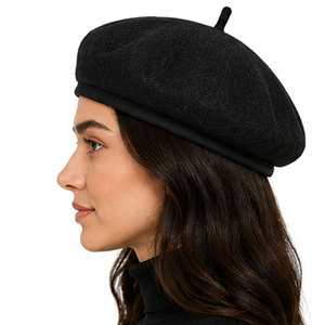 Luxury Wool <b>Beret</b> Hat Premium Felt Fabric Classic French Fashion Soft Warm Lightweight Outdoor Casual Winter Styling - Product Image 6