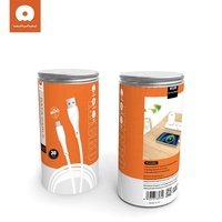 Kabel USB Pengisian Cepat WUW 2.4A Tembaga Tipe-C/Micro USB untuk Penggunaan Earphone Android & IOS 90cm 30pcs