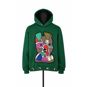 Custom New Fashion 2026 <b>Men</b>’s <b>Green</b> Abstract Art <b>Hoodie</b> Graphic Pullover Streetwear Sweatshirt - Product Image 1