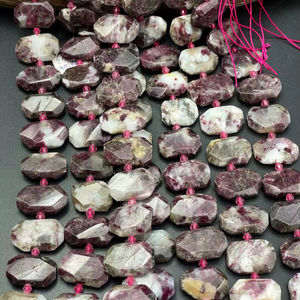 Perles de pierre de tourmaline naturelle facettées de forme rectangulaire, couleur prune magnifique, pierres précieuses de haute qualité - Product Image 1